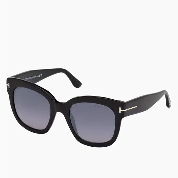 Tom Ford Beatrix 52MM Polarized Lens Oversize Square Sunglasses Black - Picture 1 of 7